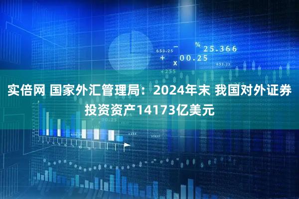 实倍网 国家外汇管理局：2024年末 我国对外证券投资资产14173亿美元